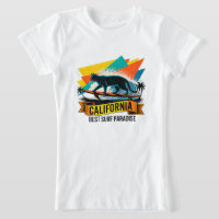 Sommer-Katze-Surfing-Mädchen Retro-Kalifornien-Str