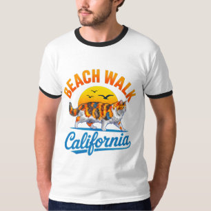 Sommer-Katzen-Strandspaziergang - Geschenk für Cal T-Shirt