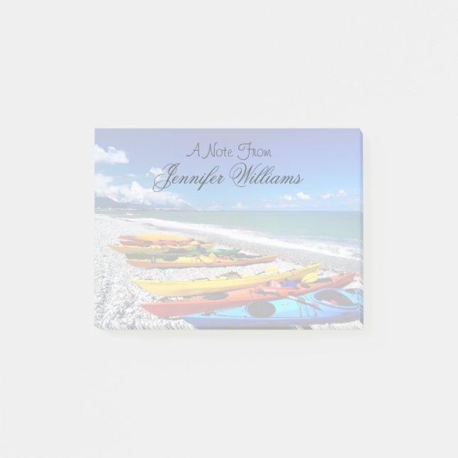 Sommer Kayaking Post-it Klebezettel (Vorderseite)