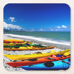 Sommer Kayaking Rechteckiger Pappuntersetzer