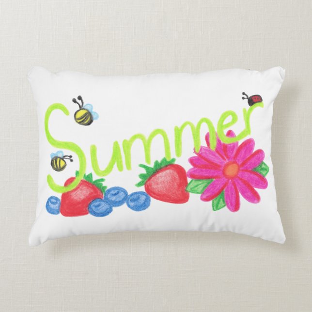 Sommer-Kissen Dekokissen (Vorderseite)