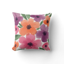 Sommer-Kissen – Wasserfarben Floral Botanisch