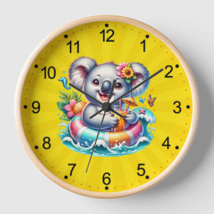 Sommer Koala Sublimations-Cliparts Uhr