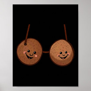 Sommer-Kokosnuss-BH Halloween-Kostüm für Männer un Poster