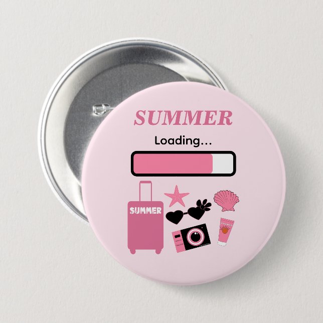 Sommer Lade Rosa Button (Vorne & Hinten)