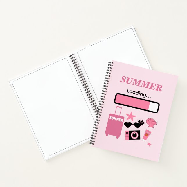 Sommer Lade Rosa Spiral Notizbuch (Innenseite)