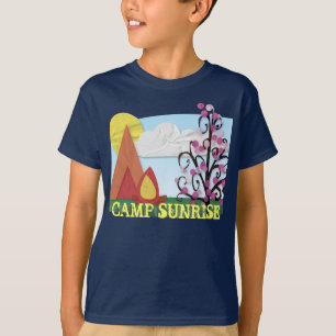 Sommer-Lager-illustriertes Shirt mit veränderbare