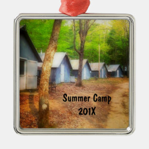 Sommer-Lager-Kabinen Silbernes Ornament