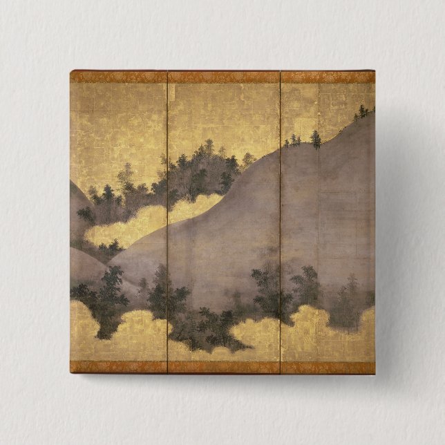 Sommer-Landschaft Button (Vorderseite)