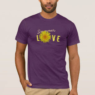 Sommer-Liebe-glückliche gelbe Blume alle Farben T-Shirt