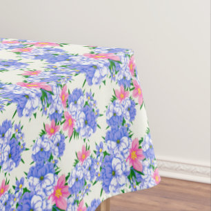 Sommer Lila rosa Blumengarten Tischdecke