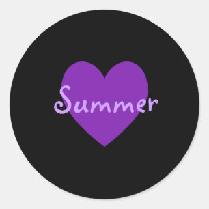Sommer Lila Runder Aufkleber