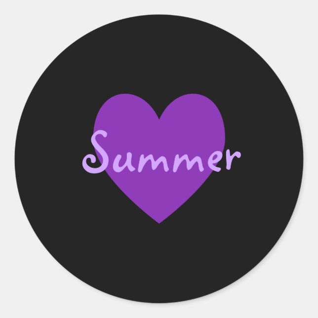 Sommer Lila Runder Aufkleber (Vorderseite)