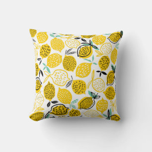 Sommer-Limonen-Design-Vintage-Illustration Kissen