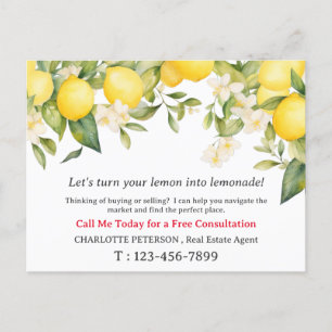 Sommer-Limonen-Immobilien Postkarte