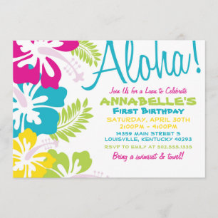 Sommer Luau Hawaiianer-Einladung Einladung