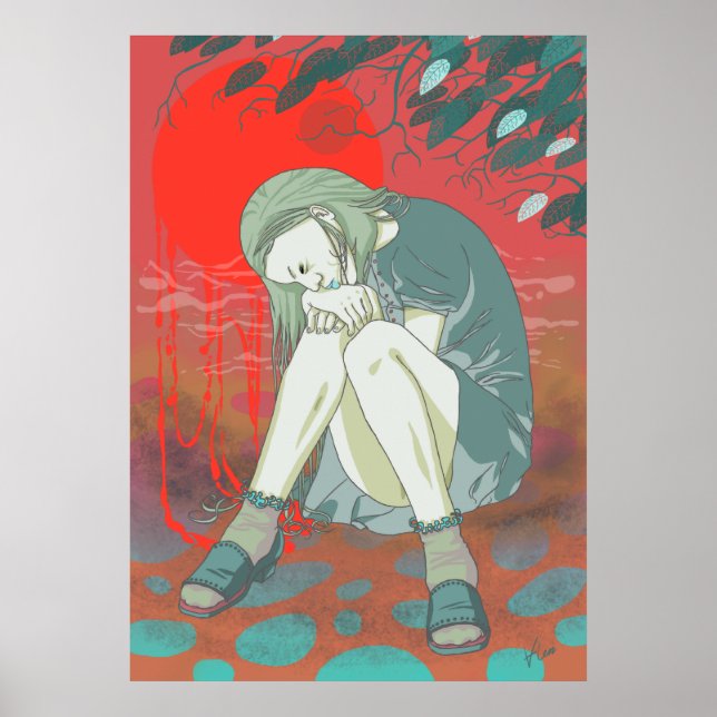 Sommer macht mich blauer Print Poster (Vorne)