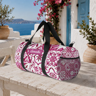 Sommer-Majolika rot sizilianisch mediterran Duffle Bag