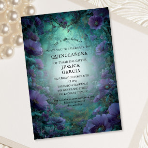 Sommer Märchen Verwunschener Wald Quinceañera Einladung