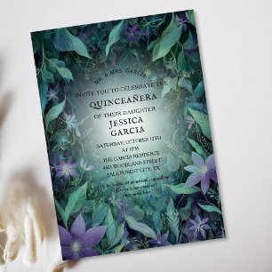 Sommer Märchen Verwunschener Wald Quinceañera Einladung