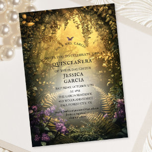 Sommer Märchen Verzauberter Wald  Quinceañera  Einladung