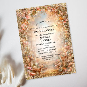 Sommer Märchen Verzauberter Wald  Quinceañera  Einladung