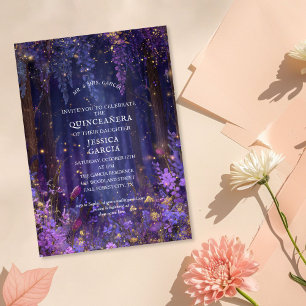 Sommer Märchen Verzauberter Wald Quinceañera Einladung