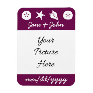 Sommer-Meeresmuscheln in Wein Save-the-Date Magnet