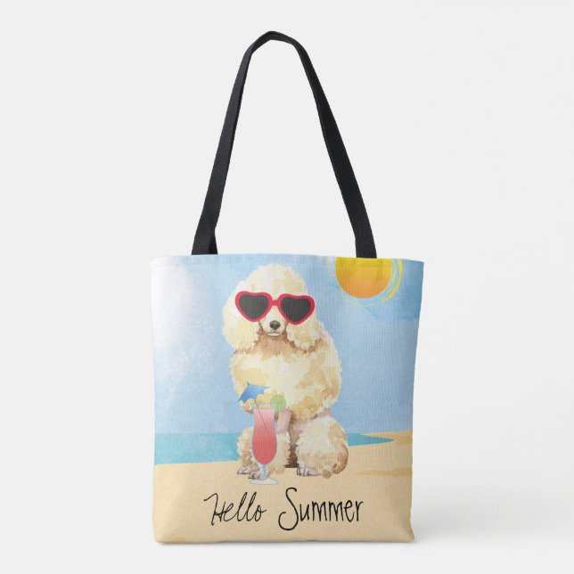 Sommer-Miniaturpudel Tasche (Rückseite)