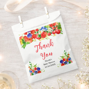 Sommer-Mischobst-Baby-Shower-Dankeschön Geschenktütchen