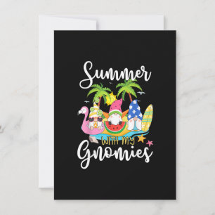 Sommer mit meinen Gnomies Süße Gartenzwerge Famili Einladung
