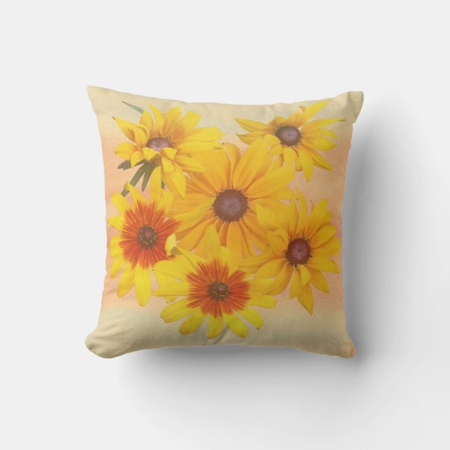 Sommer mit Sonnenblumen Kissen (Vorderseite)
