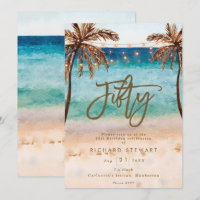 Sommer mit tropischem Strand 50. Geburtstagsparty