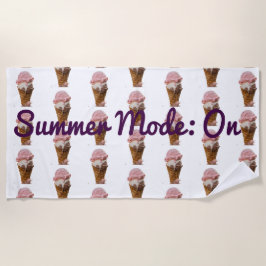 Sommer-Modus Ein Eiscreme-Muster Strandtuch