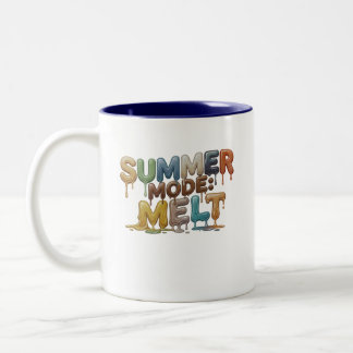 Sommer-Modus: Schmelzen - Lustiger schmelzender Te Zweifarbige Tasse