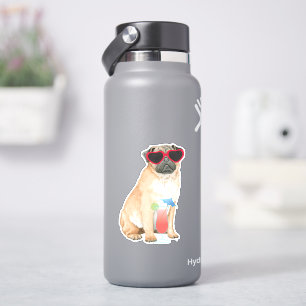 Sommer-Mops Vinyl-Aufkleber Aufkleber