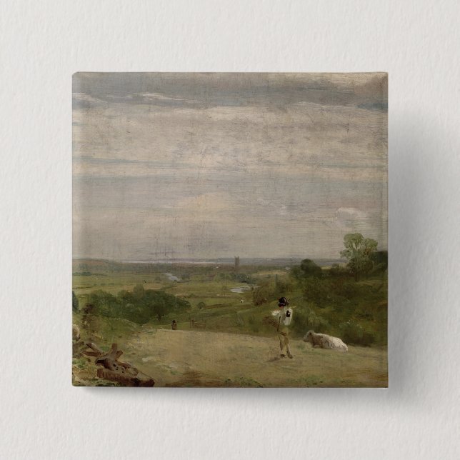 Sommer-Morgen John Constables |: Dedham von Langh Button (Vorderseite)