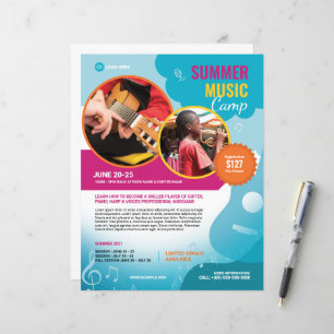 Sommer-Musikcamp Flyer Vorlage