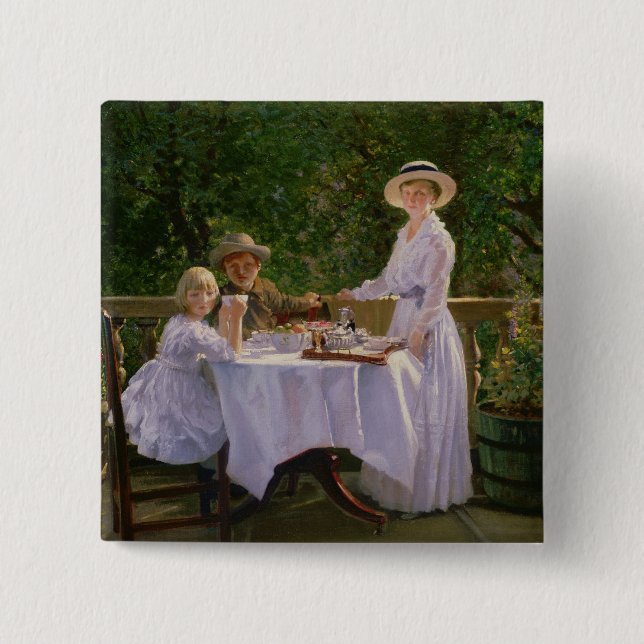 Sommer-Nachmittagstee Button (Vorderseite)