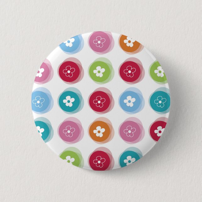 Sommer-niedliche Gänseblümchen-Blumen-flockige Button (Vorderseite)