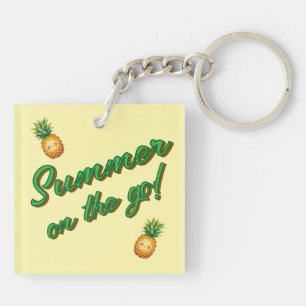 Sommer-On-The-Go-Glücklicher-Ananas-Schlüsselanhän Schlüsselanhänger