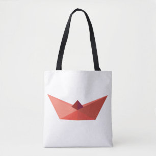 Sommer, Origami-Hutboot, All-Over-Print-Tote-Beute Tasche