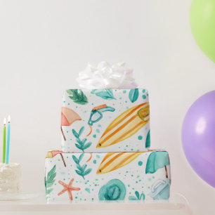 Sommer Outdoor-Aquarell-Camping-Strand Geschenkpapier