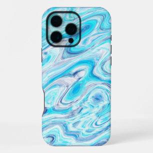 Sommer Ozean Blau Farbige Abstrakte Marmor Textur iPhone 16 Pro Max Hülle