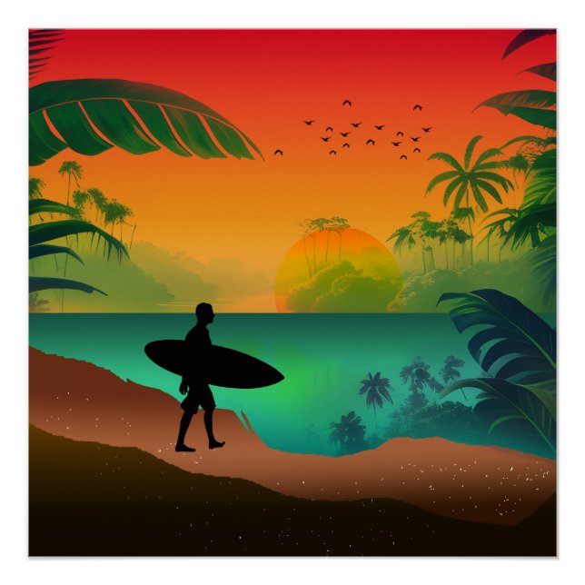 Sommer-Ozean-Paradies Poster (Vorderseite)