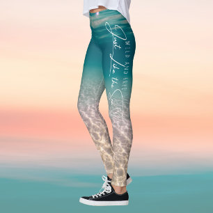 Sommer-Ozean-Strand "Wild und Frei" Leggings