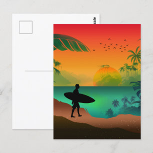 Sommer-Ozeanparadies Postkarte