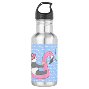 Sommer-Panda-Vogel-Flamingo-Schwimmspaß für Kinder Edelstahlflasche