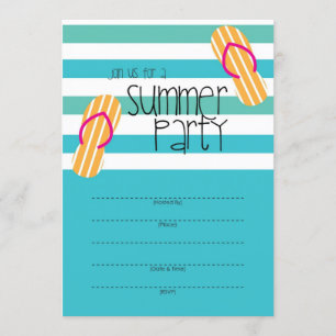 Sommer-Partyspaß-Einladungsentwurf Einladung