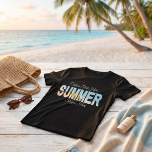 Sommer-Pastell-Küstenurlaub-T-Shirt mit individuel Tri-Blend Shirt